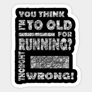 Sports Running Grandma Grandpa Marathon Pension Gift Sticker